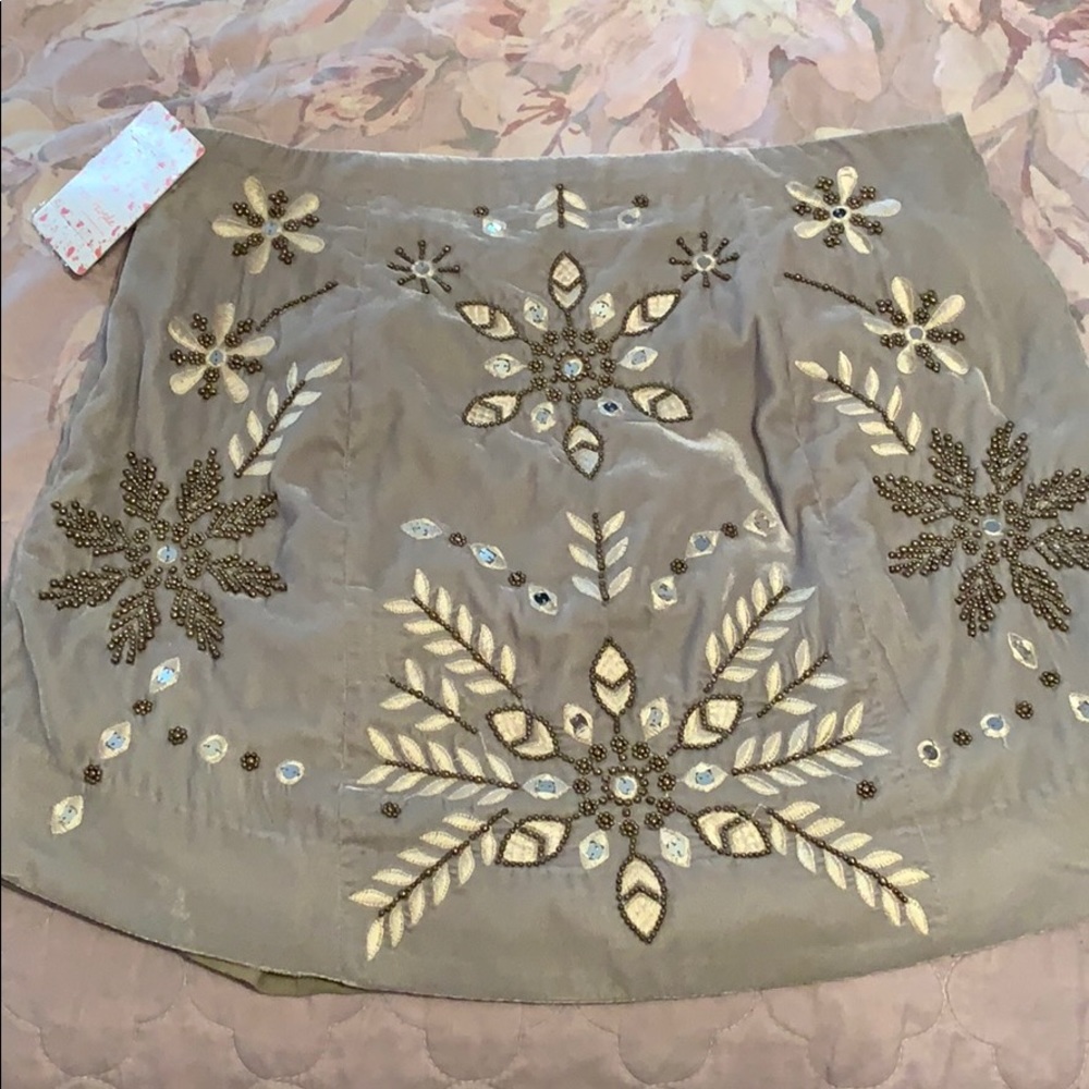 FREE PEOPLE | Bright Lights Velvet Mini Skirt NEW